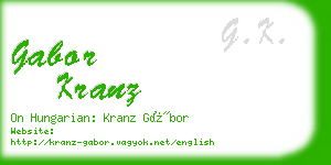 gabor kranz business card